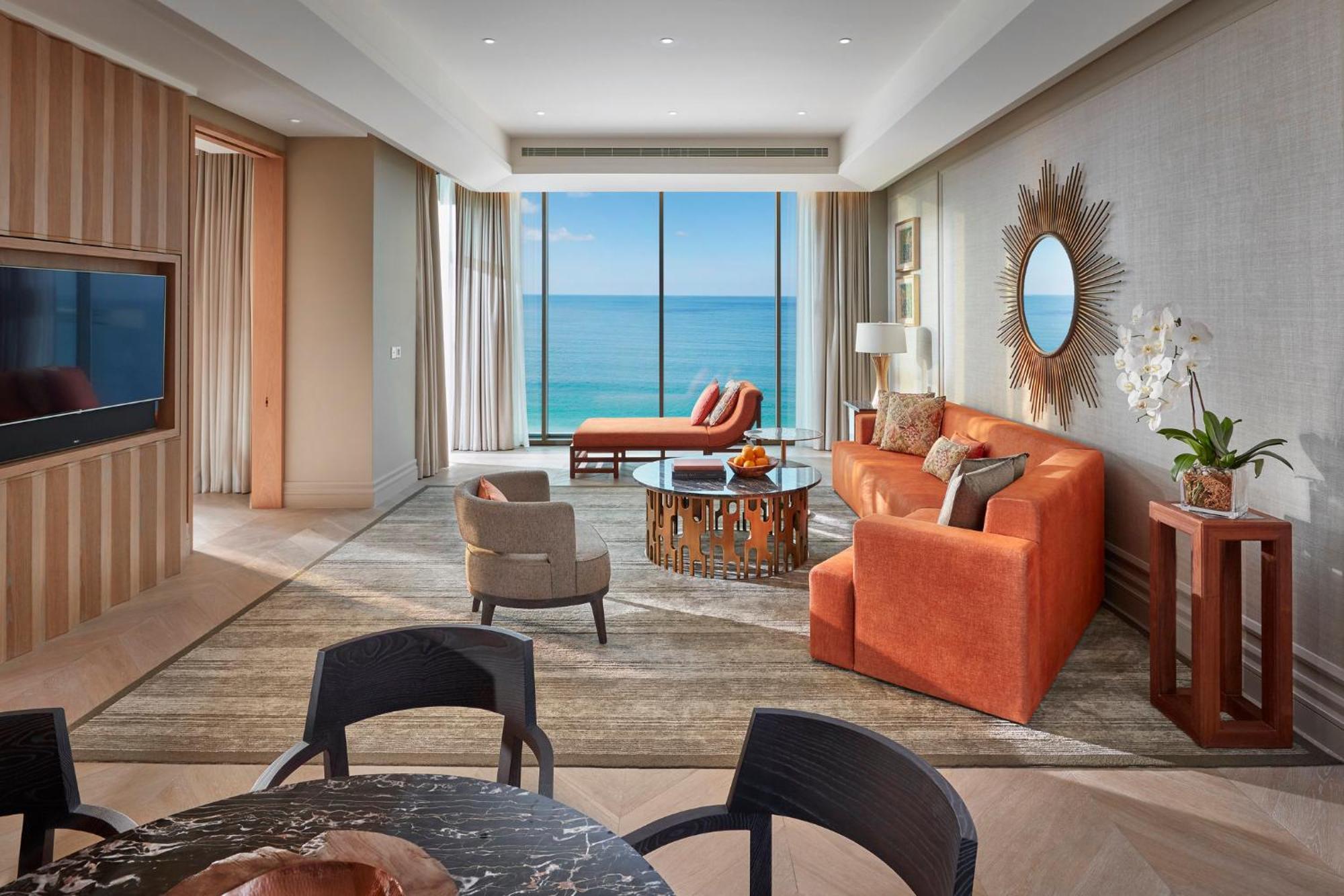 만다린 오리엔탈 주메이라 두바이 외부 사진 A living room at the hotel